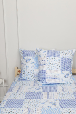 Наволочка бязь 142г/м2 Пэчворк-1 голубой